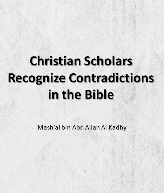 Christian Scholars Recognize Contradictions in the Bible